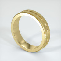 14K Yellow Gold Men's Plain Band Image