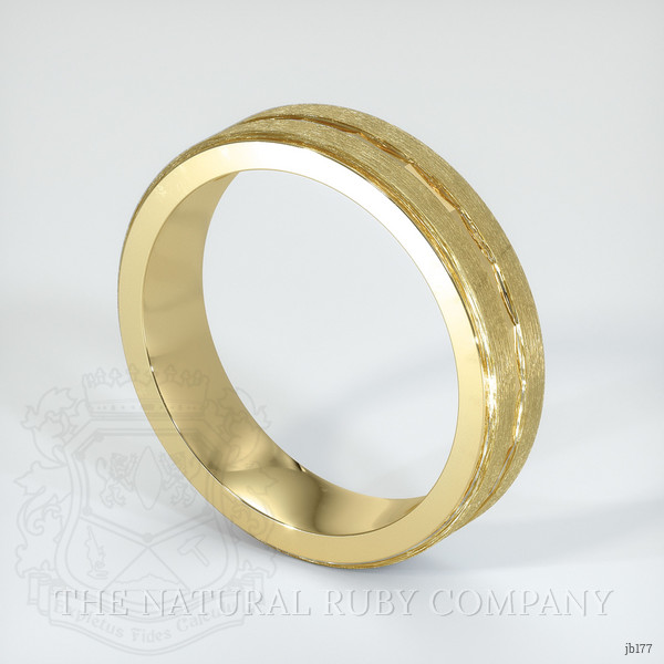 14K Yellow Gold Men's Plain Band