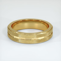 18K Yellow Gold Men's Plain Band Video