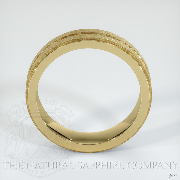 18K Yellow Gold Men's Plain Band
