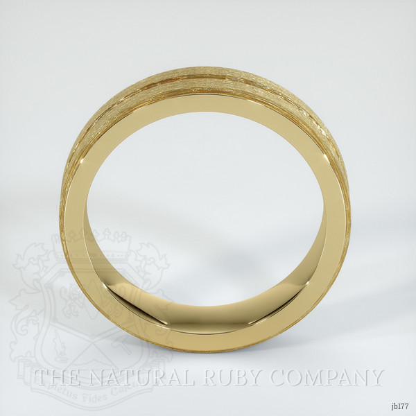 18K Yellow Gold Men's Plain Band