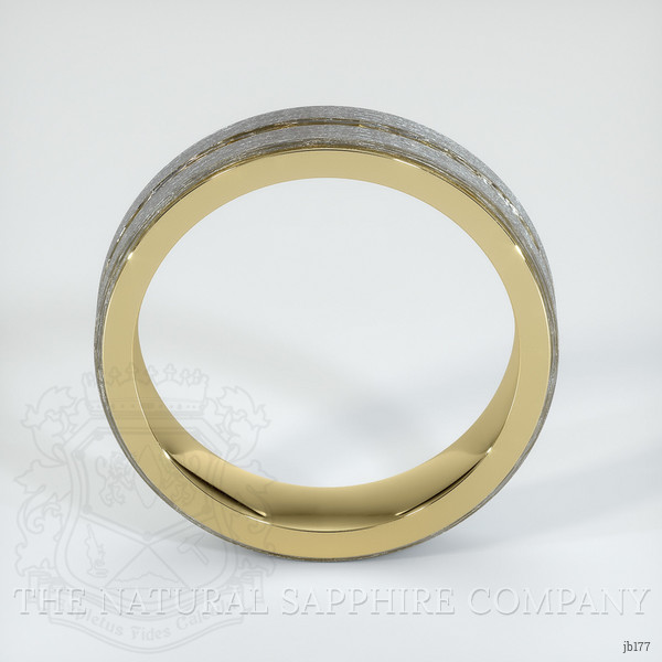 14K Yellow & White Men's Plain Band