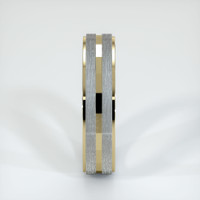 14K Yellow & White Men's Plain Band Image