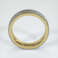 18K Yellow & White Men's Plain Band Image