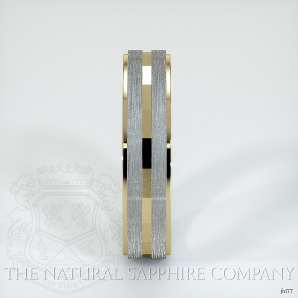 18K Yellow & White Men's Plain Band