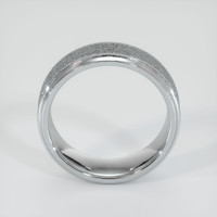 14K White Gold Men's Plain Band Image