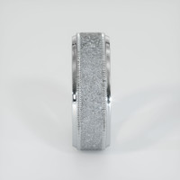 14K White Gold Men's Plain Band Image