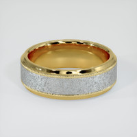 18K White & Yellow Men's Plain Band Video