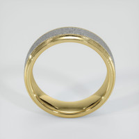18K White & Yellow Men's Plain Band Image