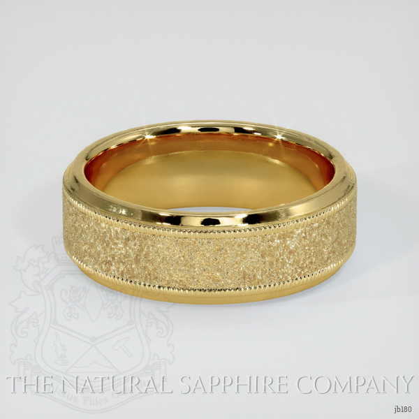 18K Yellow Gold Men's Plain Band