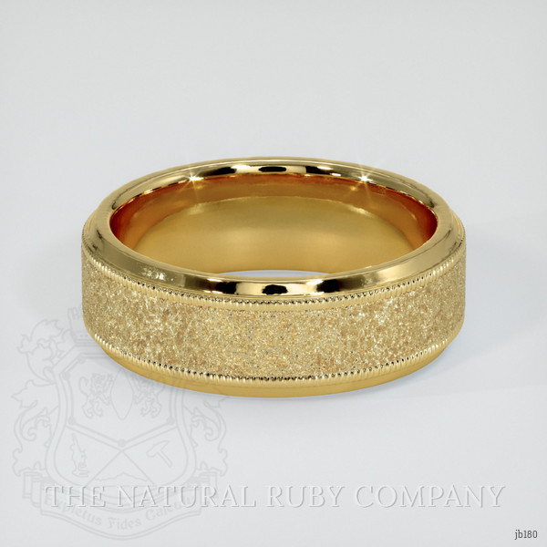 18K Yellow Gold Men's Plain Band