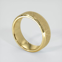 18K Yellow Gold Men's Plain Band Image