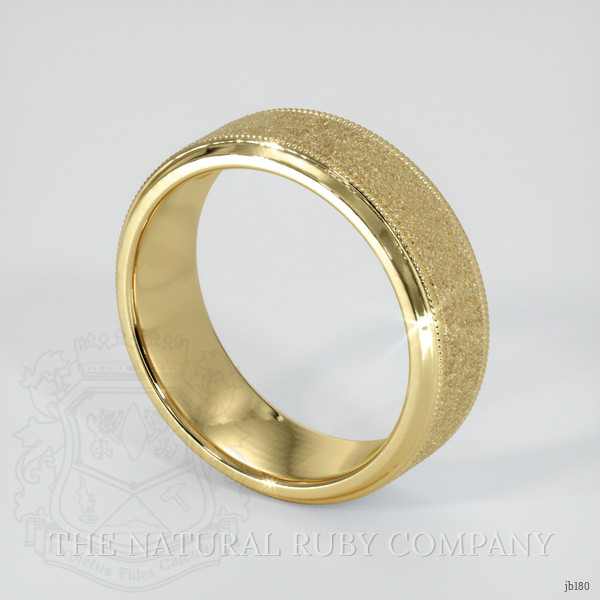 18K Yellow Gold Men's Plain Band