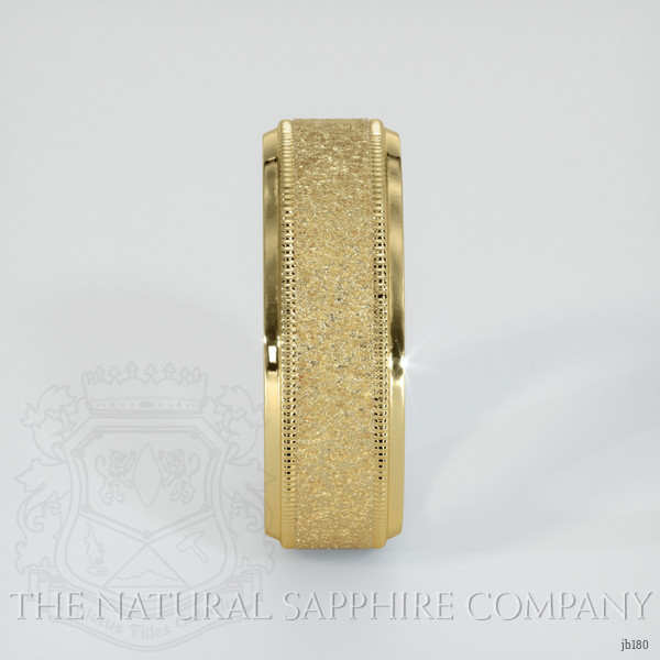 18K Yellow Gold Men's Plain Band