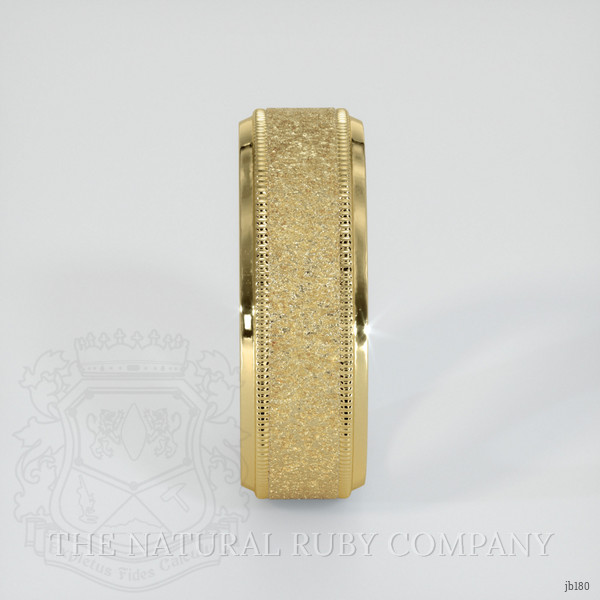 18K Yellow Gold Men's Plain Band