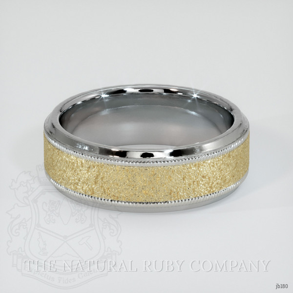 18K Yellow & White Men's Plain Band