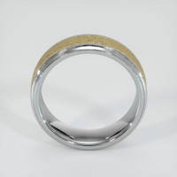 18K Yellow & White Men's Plain Band Image