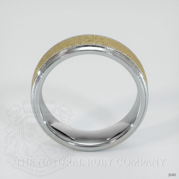 18K Yellow & White Men's Plain Band