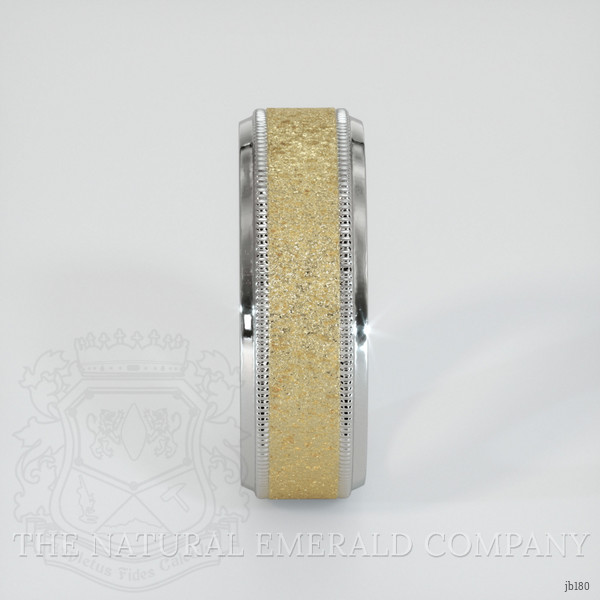 18K Yellow & White Men's Plain Band