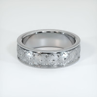 14K White Gold Men's Plain Band Video