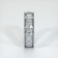 18K White Gold Men's Plain Band Image