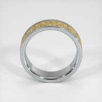 18K White & Yellow Men's Plain Band Image