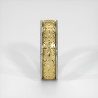 18K White & Yellow Men's Plain Band Image