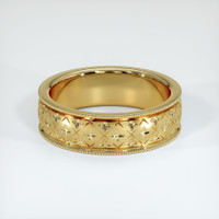 14K Yellow Gold Men's Plain Band Video