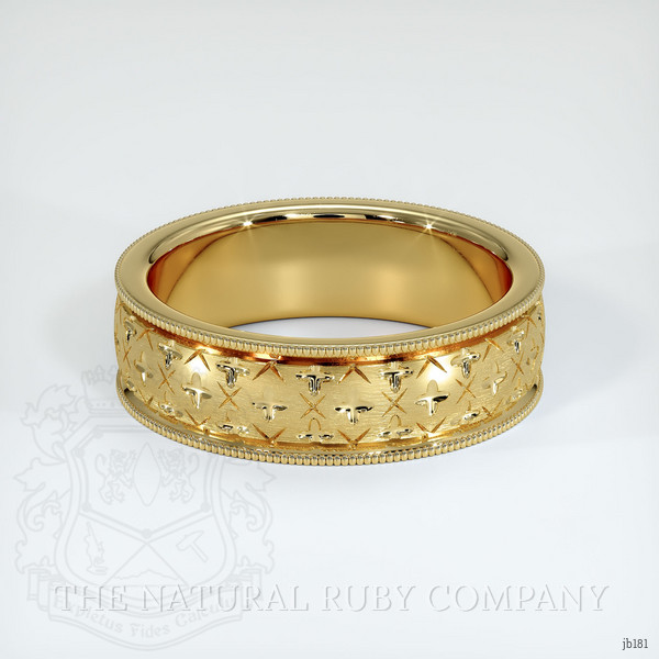 14K Yellow Gold Men's Plain Band