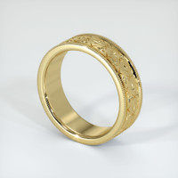 14K Yellow Gold Men's Plain Band Image