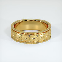 18K Yellow Gold Men's Plain Band Video