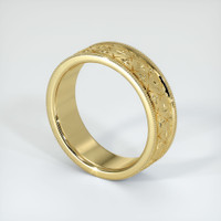 18K Yellow Gold Men's Plain Band Image