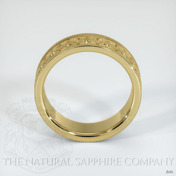 18K Yellow Gold Men's Plain Band