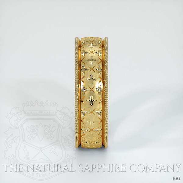 18K Yellow Gold Men's Plain Band