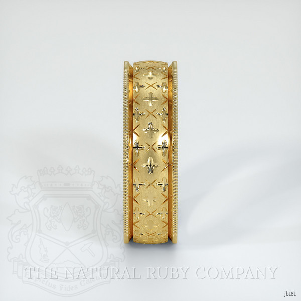 18K Yellow Gold Men's Plain Band