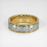 18K Yellow & White Men's Plain Band Video