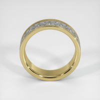 18K Yellow & White Men's Plain Band Image