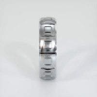 14K White Gold Men's Plain Band Image
