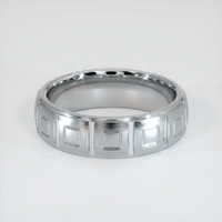 18K White Gold Men's Plain Band Video