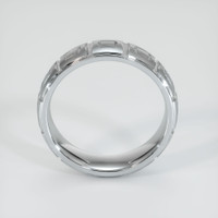 18K White Gold Men's Plain Band Image