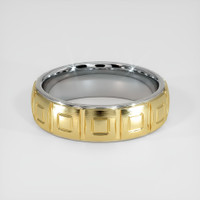 18K White & Yellow Men's Plain Band Video