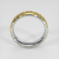 18K White & Yellow Men's Plain Band Image