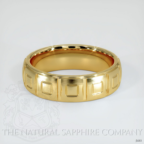 18K Yellow Gold Men's Plain Band