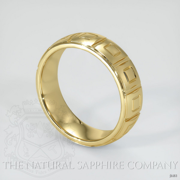 18K Yellow Gold Men's Plain Band