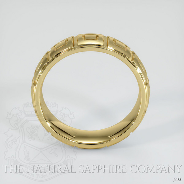 18K Yellow Gold Men's Plain Band