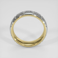 18K Yellow & White Men's Plain Band Image