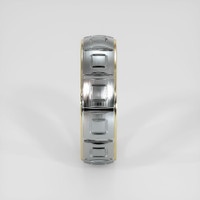 18K Yellow & White Men's Plain Band Image