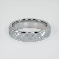 14K White Gold Men's Plain Band Video