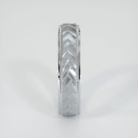 18K White Gold Men's Plain Band Image