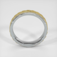 14K White & Yellow Men's Plain Band Image